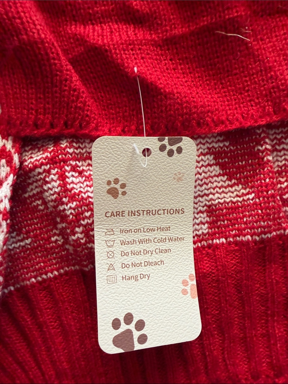 Festive Red Reindeer Knit Dog Sweater - Unbranded - Picture 4 of 6